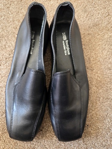 Ladies s black leather - s,