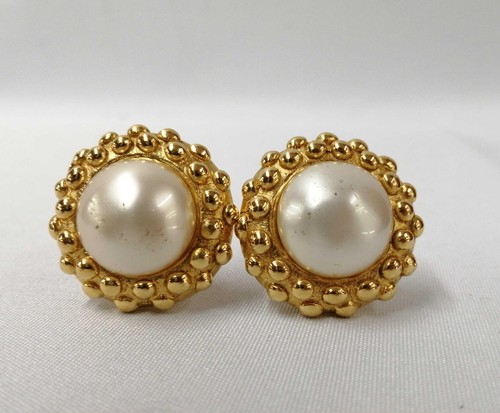 Chanel earrings gold - gold, faux