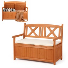 2-in-1 Wooden Garden Storage