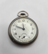 Vintage Bulls Eye Westclox Pocket Watch Model 90001 Runs