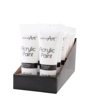 6 x White Acrylic Paints 120ml