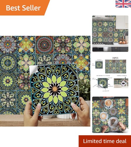 Vintage green moroccan tile - green,