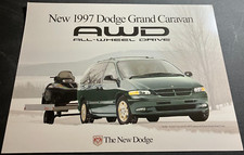 1997 Dodge Grand Caravan AWD - Vintage 2-Sided Dealer Sales Print Ad Brochure *