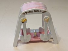 SYLVANIAN FAMILIES - NURSERY SPARES - WHITE AND PINK BABY SWING
