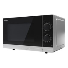 SHARP 20 L Solo Microwave 700 W, Dial Control, Defrost & LED Light, Silver