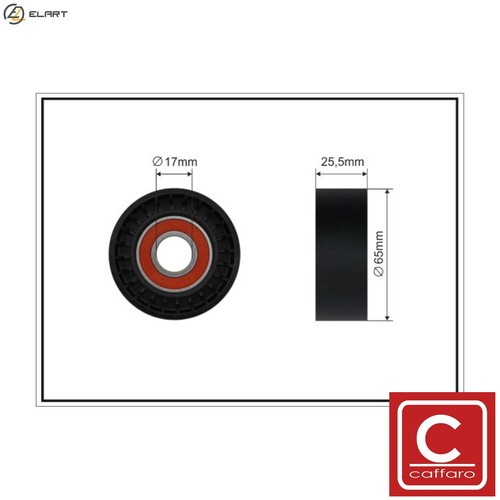 Tensioner pulley vribbed - vribbed, belt