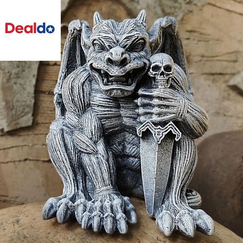 Resin gargoyle statue with - resin,