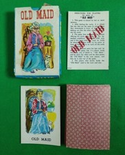 Old Maid card Game Made In Hong Kong Rare Vintage