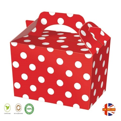 Red polka dot food - red, boxes