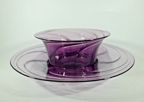 Antique amethyst glass finger - amethyst,
