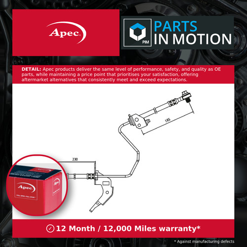 Brake hose fits vauxhall - fits,