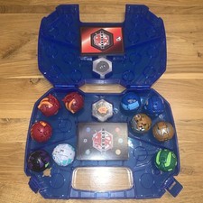 Bakugan Battle Brawlers Bundle, Blue Carry Case, Cards, 10 Battle Pieces, VGC