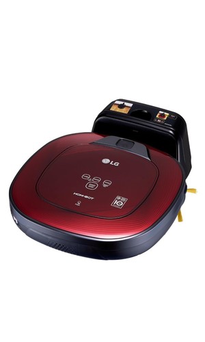 Red robot vacuum - robot,