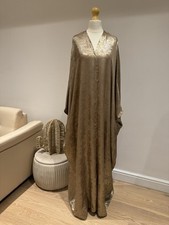 Eid Luxury Dubai Gold Shimmery Batwing Abaya 