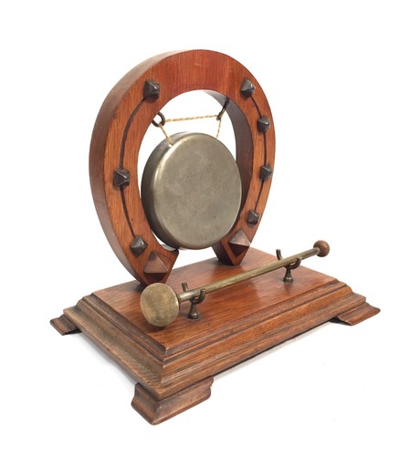 Antique brass gong with - brass, lucky