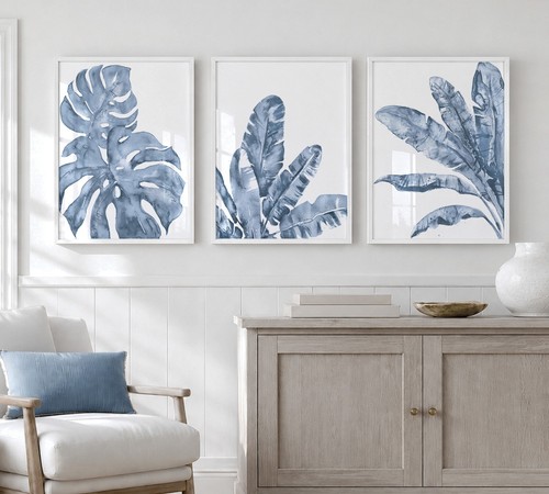 Tropical leaf wall art set - tropical, of