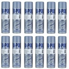 12 x U-Pol Grey  Primer High Build Filler Power Can 500ml Spray Paint Aerosol 