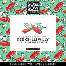 Red Chilli Willy - 20 Chilli Pepper Seeds - Organic Chili Seeds - Penis Pepper
