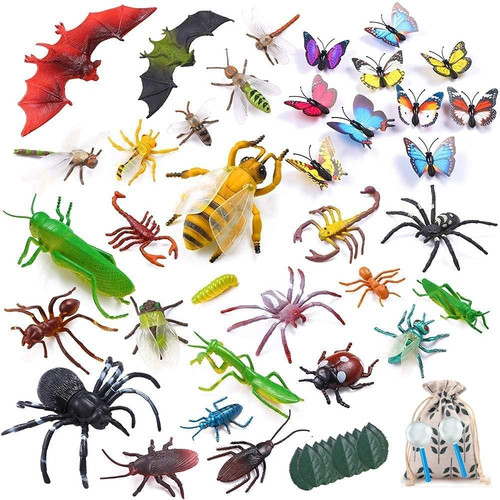 45pcs plastic insect - plastic, figures