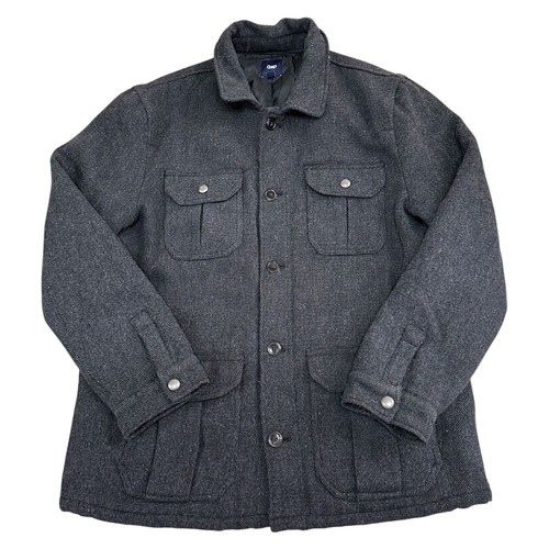 Gap wool utility jacket button - wool,