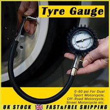 Bike Motorbike Car Van Caravan Tyre Pressure Gauge Air Measurement 0-60 PSI New