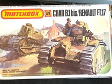 PK-176 MATCHBOX 2 COLOUR 1:76 scale CHAR B.1.bis / RENAULT FT MODEL KIT BOXED