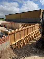 Timber Shuttering for Concrete Retaining Wall