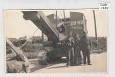 A Ruston Bucyrus 20 RB  Excavator  with three men possibly Soldiers