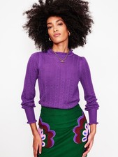 Boden Purple Tia Pointelle