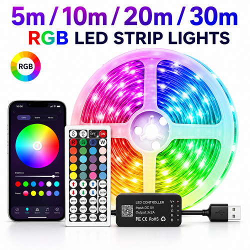 Rgb led strip lights - rgb, 10m
