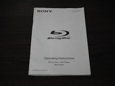 Sony Manual Book Operating Instructions Blu-ray Disc/ DVD Player BDP-S350
