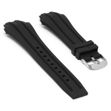 StrapsCo Black Silicone Rubber