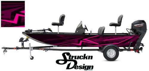 Graphic pink wrap bass fishing - bass,