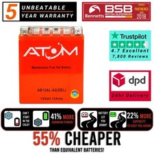 YB12AL-A2 Atom Gel Motorcycle Battery for Yamaha XV 535 Virago 88-03
