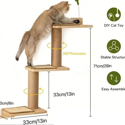 Wall mounted tier rotatable - 3-tier,