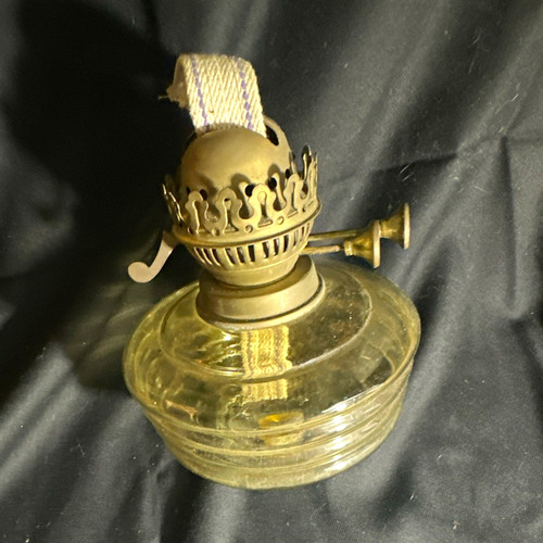 Vintage clear glass oil - vintage, lamp