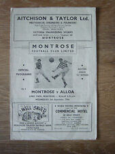 1956/57 MONTROSE v ALLOA ATHLETIC