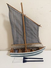 Wooden Pond Yacht Blue Sail