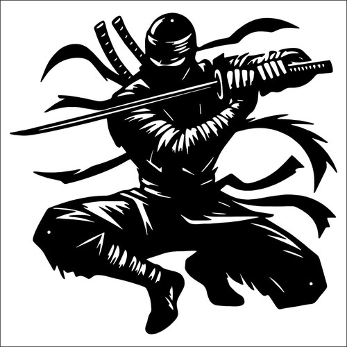 Fighting ninja vinyl - fighting, sticker