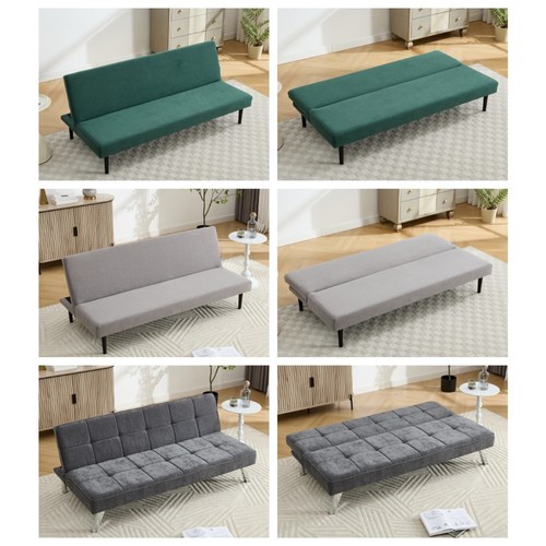Velvet fabric sofa bed 3seater - velvet/fabric,