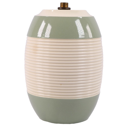 Poole pottery ribbed lamp base - pottery,