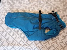 Dog Coat Waterproof Fleece Lined  Large Blue Removable Harness
