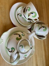 Royal Doulton Tea Service/Breakfast Set. 1935 Art Deco. Lynn D.5204. Bone China