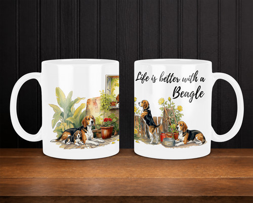 Personalised beagle mug - beagle,