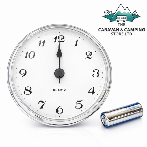 Caravan motorhome quartz clock - motorhome,