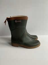 Aigle wellington Wellies Rubber Boots Size 35 UK 2.5 VGC mid calf kids women's