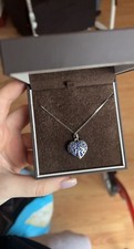 ernest jones necklace with blue locket pendant 