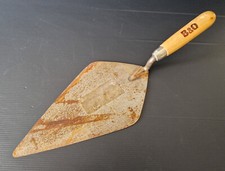 Vintage Large Size bricklayers pointing trowel old tool by B&Q Wooden Handle