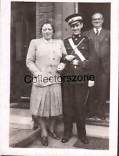 1930's St John ambulance Man In uniform With Parents Photo 3.25x2.5 Inch