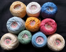 VINTAGE THREADS for TATTING  mostly Coats Crochet-Mercer 40 (x 10 balls)